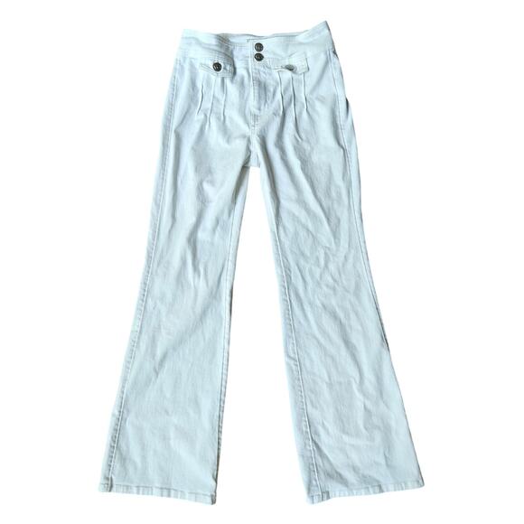 Victor Glemaud White High Rise Wide Leg Flare Jeans Women’s Size 4 - Picture 1 of 8